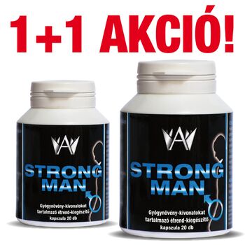 Strong Man Gyógynövény-kivonatokat tartalmazó Étrend-kiegészítő kapszula 1+1 Ajánlat