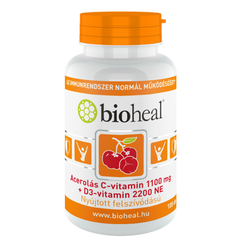 Bioheal Acerolás C-vitamin 1100 mg + D3-vitamin 2200 NE 105 db