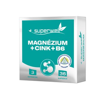 Superwell Magnézium + Cink + B6 36x