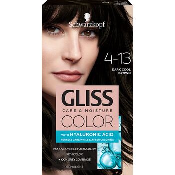 Schwarzkopf Gliss Color tartós hajfesték 4-13 Hűvös sötétbarna